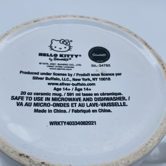 Hello Kitty by Sanrio 20 Oz ceramic coffee hot cocoa mug pink inside - Picture 4 of 4